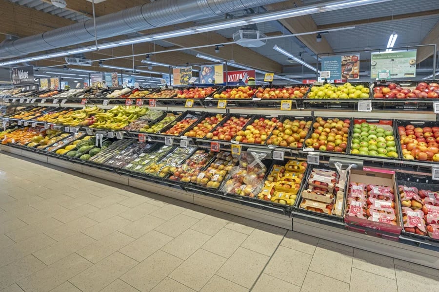 Obst und Gemüseabteilung