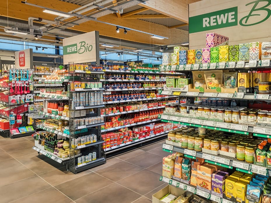 große REWE Bio Auswahl