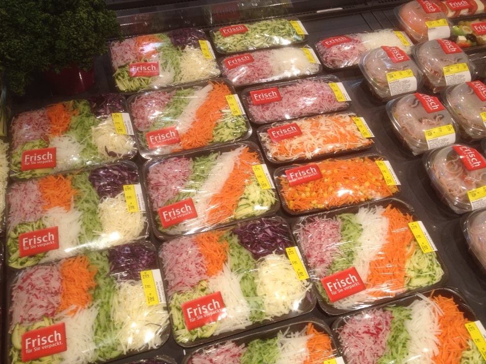 Selbst hergestellte Salate