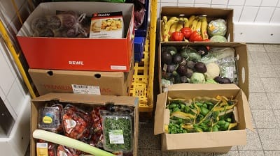 Nicht mehr verkaufsfähige Ware wird an die Tafel gespendet