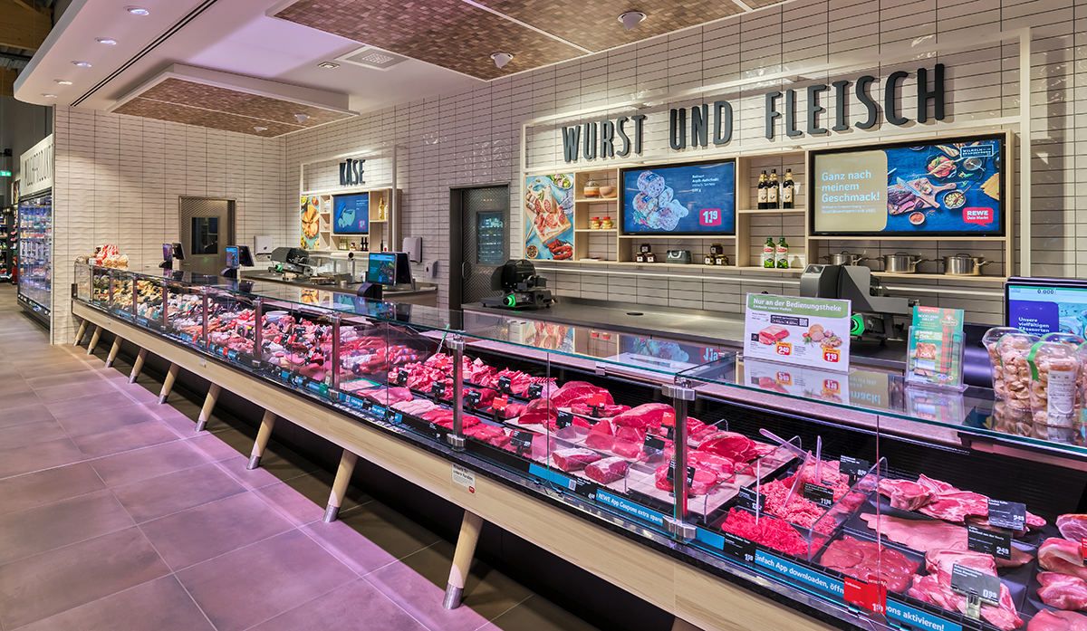 Käse, Fleisch und Wurst Servicetheke