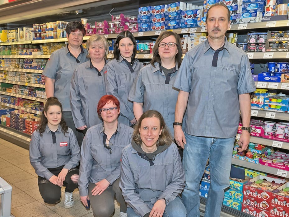 Mitarbeiter des Rewe Marktes Geschwill