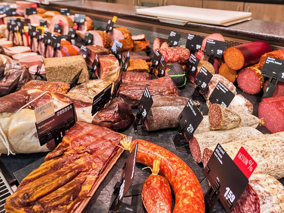 Wurst an der Bedientheke