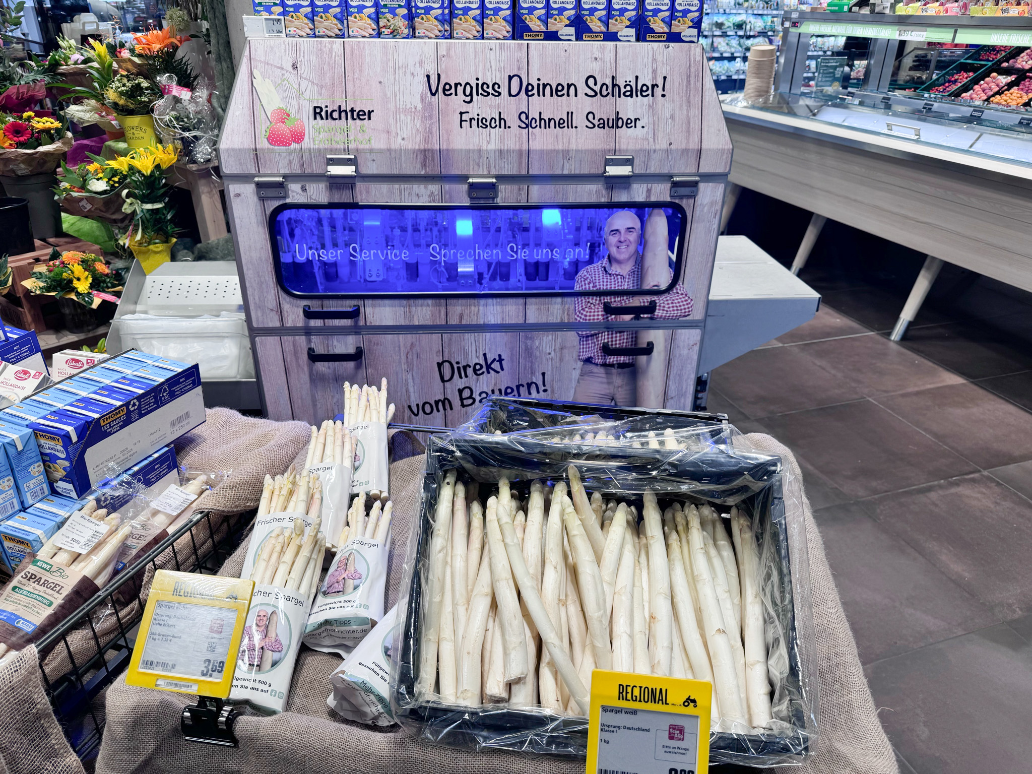 Spargelschälmaschine
