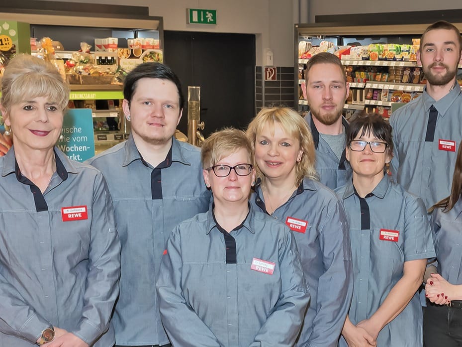 Mitarbeiter des Rewe Marktes Geschwill