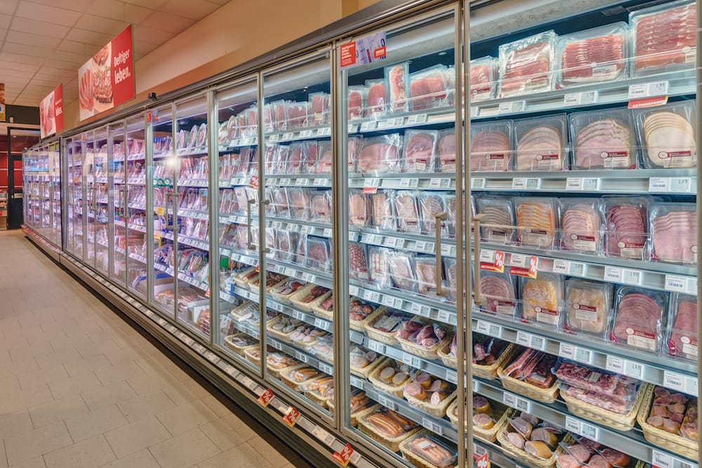 Unsere Fleisch-Selbstbedienunug: Da ist das Frühstück und der Grillabend gerettet.